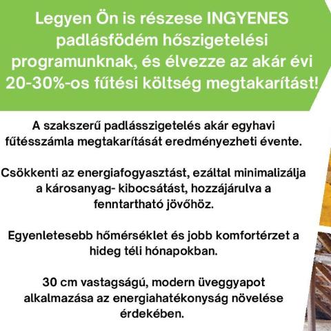 INGYENES padlsfdm hszigetels!